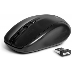 SVEN RX-305 Wireless, Optical Mouse, 2.4GHz, Nano Reciver, 800/1200/1600 dpi, USB, Black