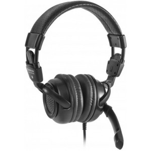  Defender Stereo Headphones Bravo HN-880 (63880), Black, w/Mic, Volume Control, Cable Length: 2.1m