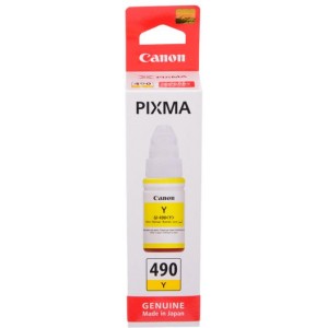 Ink Bottle Canon GI-490 Y, yellow, 70ml for PIXMA G1400/G2400/G3400