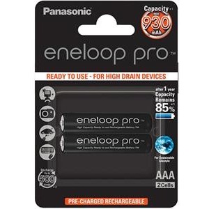  AAA  Eneloop PRO 930mAh, Blister*2, Panasonic, BK-4HCDE/2BE