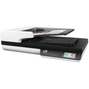 HP ScanJet Pro 4500 f1 Flatbed Scanner, Up to 30 ppm/60 ipm (300 dpi), up to 4000 pages daily, 50 sheets ADF, Single pass E-Duplex, Ultrasonic Multifeed detection, 2-line LCD, USB 2.0 & USB 3.0 (SuperSpeed), Ethernet 10/100/1000Base-TX