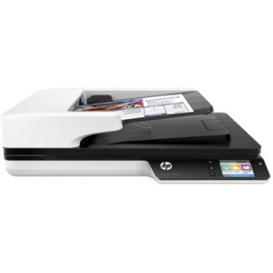 HP ScanJet Pro 4500 f1 Flatbed Scanner, Up to 30 ppm/60 ipm (300 dpi), up to 4000 pages daily, 50 sheets ADF, Single pass E-Duplex, Ultrasonic Multifeed detection, 2-line LCD, USB 2.0 & USB 3.0 (SuperSpeed), Ethernet 10/100/1000Base-TX