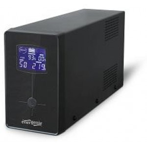 Gembird EnerGenie EG-UPS-031, LCD display, 650VA / 390W, UPS with AVR, Output sockets: 2 pcs x C13, 1 pc Schuko outlets, USB port