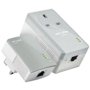 TP-Link 500Mbps Powerline Adapter KIT, TL-PA4016PKIT,  With AC PassData transmission rates up to *500Mbps over electrical wires, ideal for HD video streamingIntegrated power socket making sure that no power outlet is going to wastePlug and play design and