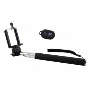 Esperanza Monopod Black, Selfie stick, Extends from 20cm to 100cm in length, 1/4-20 standard screw for connecting with cameras.