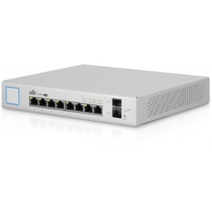 " Ubiquiti UniFi Switch 8 (US-8-150W), 8-Port Gigabit RJ45, 2-ports SFP, 150W, Supports POE+ IEEE 802.3at/af and 24V Passive PoE, Non-Blocking Throughput: 10 Gbps, Switching Capacity: 20 Gbps, Rackmountable
 (retelistica switch/сетевой коммутатор)"