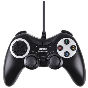  Acme GA08 Digital Gamepad, 8-way D-pad, Joysticks: 2 x 360°, pushable Buttons: 12 + 4 shoulder buttons, Dual vibration, USB 2.0 (accesoriu consola joc joystick gamepad/игровой манипулятор джойстик геймпад)