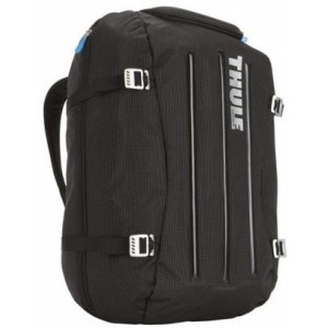 THULE Travel Bag - Crossover 40L Duffel Pack, Black, Safe-zone, Dobby Nylon, Dimensions 38.5 x 30.5 x 52.5 cm, Weight 1.2 kg, Volume 40L, Hybrid backpack/duffel with backpanel access ensures security of the gear inside.