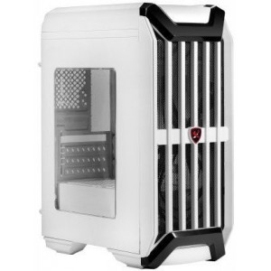 I7 Gamer ATX, w/Acrylic windows Side, w/o PSU, support coolers: 7* 120mm cooling fan spaces / 1* 120mm RGB LED fan included, AC97&USB2.0&USB3.0, White