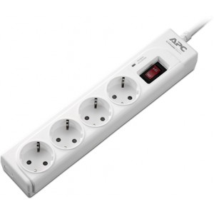 APC Essential SurgeArrest 4 outlets, 1 meter power cord, 230V Russia, White