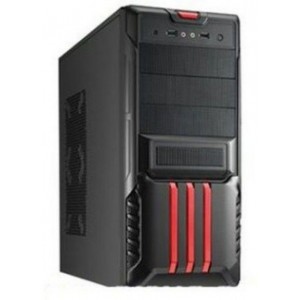 Magnum H650R 12cm fan, Black/Red, 450Wt, 0.45mm, 5.25" *3, 3.5" Expose*1, 3.5" Hidden*5, USB2.0x2, HD Audio, ATX/mATX