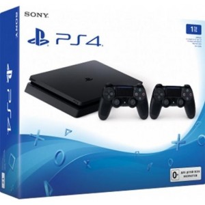 Sony PlayStation 4 Slim 1000 GB / 1 TB Black (+ 1 extra controller)
