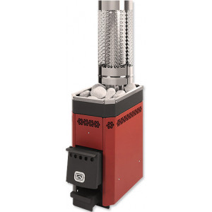 РУСЬ-9 Л Печь-каменка дровяная для бани ТЕПЛОДАРот 4 до 9 м3  / масса камней - 25 кг/  O дымохода 115Печь с окрашенным конвектором, топится из смежного помещения 4607151291118