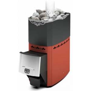 РУСЬ-18 Л Печь-каменка дровяная для бани ТЕПЛОДАРот 10 до 18 м3  / масса камней - 90 кг/  O дымохода 115Печь с окрашенным конвектором, топится из смежного помещения 4607151290104