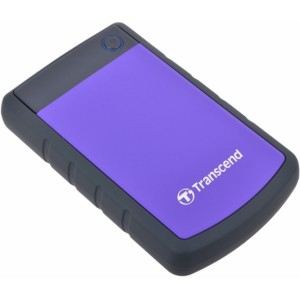 4.0TB (USB3.0) 2.5" Transcend "StoreJet 25H3P", Rubber Grey/Violet, Anti-Shock, One Touch Backup