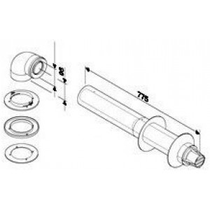 Комплект коаксиального дымоудаления для котлов Delta Pro S ACV 10800264