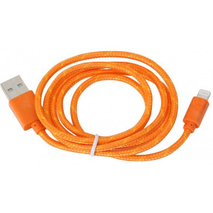 Cable for Apple Lightning/USB2.0, 1.0m Fabric-Braided Orange, Omega, OUFBIPCO-    http://www.sklep.platinet.pl/omega-fabric-braided-lightning-to-usb-cable-1m-ora,4,16101,14660