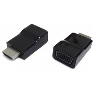 Adapter HDMI-VGA  Gembird  A-HDMI-VGA-001, HDMI to VGA adapter, Converts digital HDMI input (19 pin male, v.1.4) into analog VGA output (DB15 female)