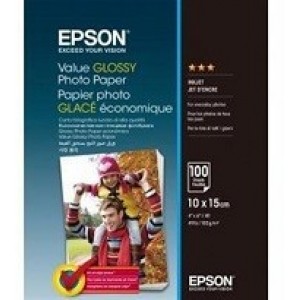 4R 183g 100p Epson Value Glossy Photo PaperФормат печати: 10 х 15 cм  Количество: 100 листов  Толщина (мм): 0.22  Плотность (г/кв.м): 183
