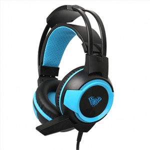  AULA Shax Gaming Headset Black/Blue, 20 Hz - 20 kHz, 113+/-3 dB, 20 Ohm, Microphone: -38 dB ± 3 dB, 2m, 2x3.5mm (casti cu microfon/наушники с микрофоном)