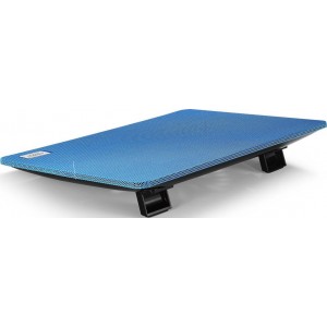 Notebook Cooling Pad Deepcool N1 BLUE , 15.6", 1x180mm fanFan Dimension :  180X180X15mm Overall Dimension :  350X260X26mm Material :  Metal Mesh Panel  + Plastic base Weight :  700g Rated Voltage :  5VDC Operating Voltage :  4.5~5VDC Starting Voltage :  4