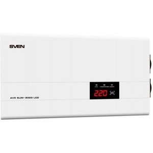 Stabilizer Voltage SVEN  SLIM AVR -2000 LCD, 1200W, Output sockets: 2 ? CEE 7/4-   http://www.sven.fi/ru/catalog/stabilizer/avr_slim_2000.htm
