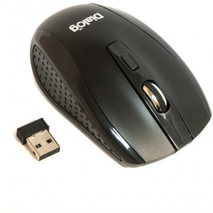 Dialog Pointer - RF 2.4G опт. мышь, 6 кнопок + ролик, USB, черная