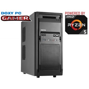  Computer DOXY PC AMD GAMER - CPU AMD Ryzen 5 1400 4-Core, 8 Threads, 3.2-3.4GHz/ DDR4 8GB/ SSD 128GB + HDD 1TB/ DVD-RW/ VIDEO GeForce GTX1050Ti 4GB GDDR5, 128-bit/ Case ATX 500W (Компьютер)