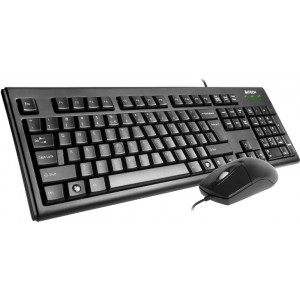 Keyboard & Mouse A4Tech KRS-8372 Anti-RSI, USB, Black, EN+RU+RO  