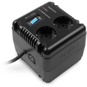 Stabilizer Voltage SVEN  VR-L1500  max.500W, Output sockets: 2 ? CEE 7/4-   http://www.sven.fi/ru/catalog/stabilizer/vr-l1500.htm