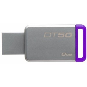 Флешка Kingston DataTraveler 50, 8GB, USB3.1, Silver/Purple