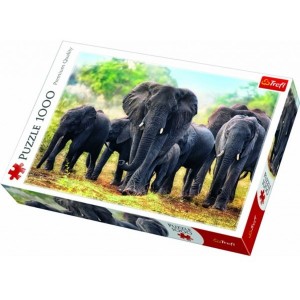 Trefl Puzzle "1000" African elephants / Trefl