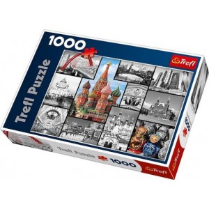 Trefl Puzzles - "1000" - Moscow - collage / Trefl