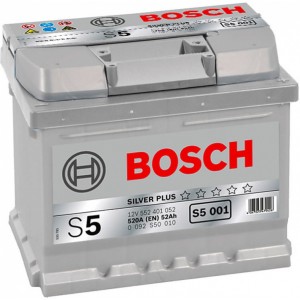 Аккумулятор BOSCH 52AH 520A(EN) клемы 0 (207x175x175) S5 001