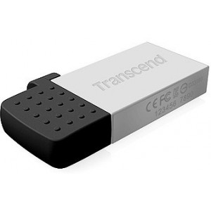 Флешка Transcend JetFlash 380, 64GB USB2.0/Micro-USB, Silver, Metal Case