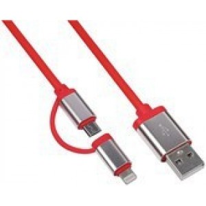 Кабель MARVO UC-049 Red Micro USB+Lightning