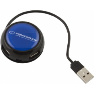  ESPERANZA YOYO 4-PORT HUB USB 2.0 EA135B Blue