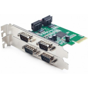 Gembird SPC-2 PCI-Express add-on card, RS-232 x 4,  Low-profile brackets