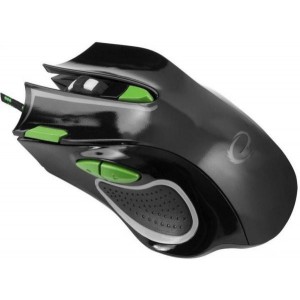 Mouse Esperanza HAWK MX401, USB, Black-Green