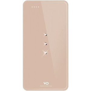 White Diamond Crystal Battery Large, 3000mAh for All devices, Rosegold