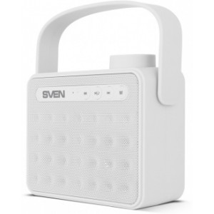 "Speakers   SVEN  ""PS- 72"" White, Bluetooth, FM, USB, microSD, 6w, Li-ion 1200mAh, Mic, DC 5 V
-  
 http://www.sven.fi/ru/catalog/portable_acoustics/ps-72.htm"