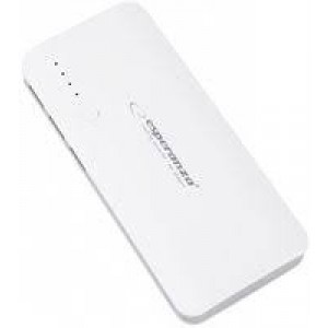 8000mAh Power Bank - Esperanza EMP106WE, White/Grey, Power capacity: 8000mAh, Portable Battery Charger with 3 x USB output sockets, Four LED Power capacity indicators, Output power: 5V/1A, 1.5A, 2A