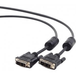  Gembird CC-DVI2-BK-6 cable DVI M to DVI M, 1.8m,  DVI-D Dual link with ferrite