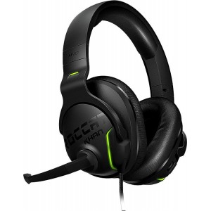 ROCCAT Khan AIMO / 7.1 High Resolution RGB Gaming Headset, Noise-cancelling Microphone (rotatable), On-headset Remote, 50mm neodymium speaker units, Supreme comfort (high-comfort, low-weight design), 3.5mm jack, Black