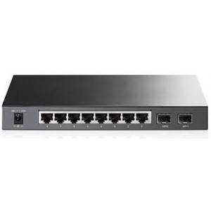 ".8-port Gigabit  Smart PoE Switch, TP-LINK ""T1500G-10PS(TL-SG2210P)"", with 2 SFP Slots , steel case
Features 8 PoE ports, with total PoE power budget of 53W and useful PoE power management features
Gigabit Ethernet connections on all ports provide fu