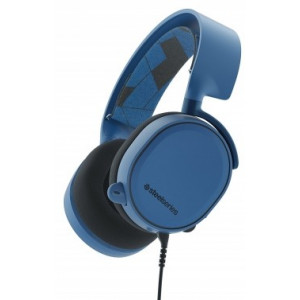 STEELSERIES Arctis 3 / Gaming Headset with retractable Best Mic in Gaming, ClearCast,  7.1 Surround Sound, 40mm neodymium drivers, Compatibility (PC/Mac/PS/Xbox/VR/Mobile), Cable lenght 3.0m, 3.5mm jack, Boreal Blue