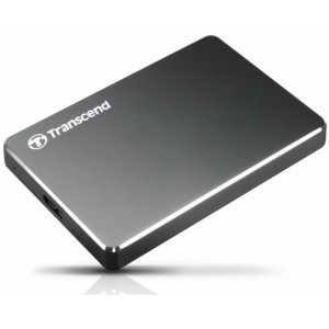 2.5" External HDD 1.0TB (USB3.0)  Transcend StoreJet 25С3, Silver, Aluminum casing, Crafted with aluminum anodizing and CNC milling technology, Exclusive Transcend Elite, Software compatible with Mac OS X