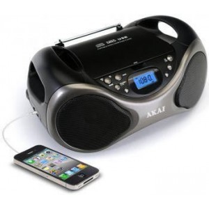 Магнитола AKAI AK-4136 функция зарядки iPhone&iPod, CD/MP3 USB