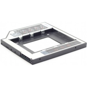 "Slim mounting frame for 2.5'' drive to 5.25'' bay, for drive up to  9.5 mm, Gembird, MF-95-01
-  
  http://cablexpert.com/item.aspx?id=8528"