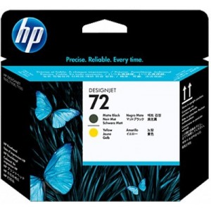HP №72 matte black and yellow printhead